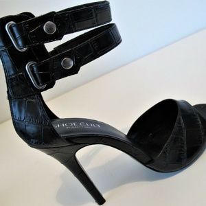 Shoe Cult by Nasty Gal Black Ankle Strap Stiletto